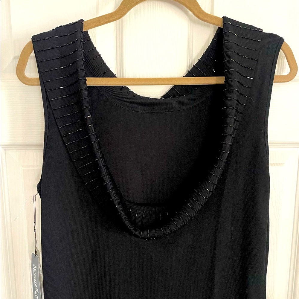 NWT beaded open back sweater